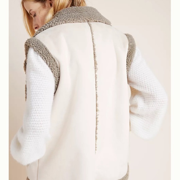 Anthropology Phoebe Sueded Sherpa Vest - Picture 6 of 6